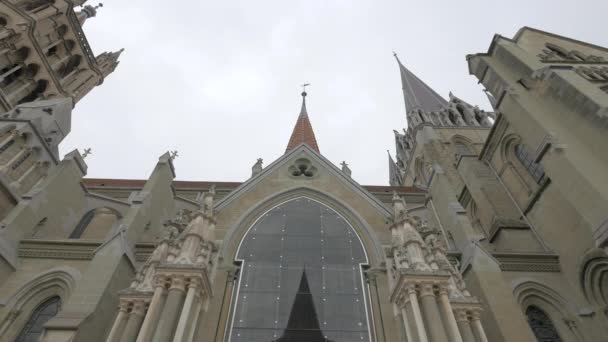 Del Lausannes Katedral – stockvideo