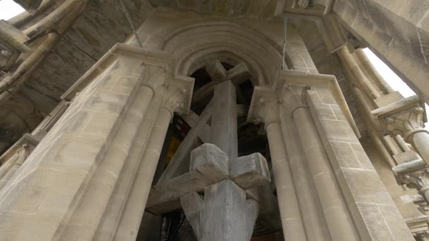 Une Église Clocher Architecture Médiévale — Video