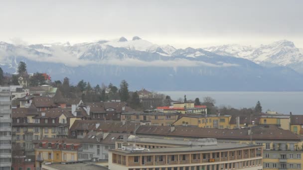 Alpen Bij Lausanne Zwitserland Europa — Stockvideo