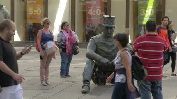 Der Fahrer Der Monumental Pause — Stockvideo