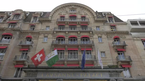 Lausanne Palace Switzerland Europe — Stock video