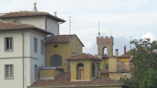Dächer Von Häusern Florenz — Stockvideo