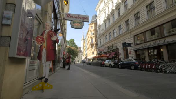 Οδός Maysedergasse Βιέννη Αυστρία — Αρχείο Βίντεο