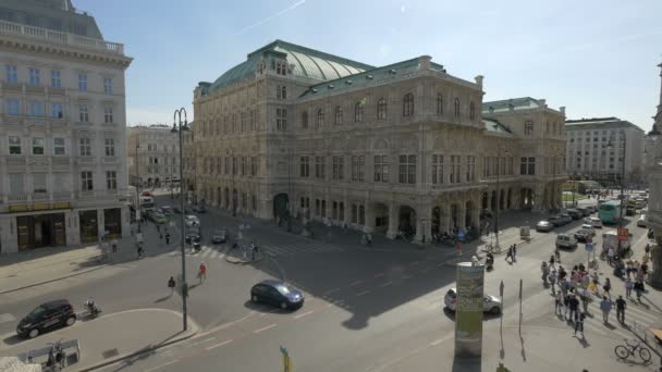 Yüksek Açılı Albertinaplatz Viyana Avusturya — Stok video