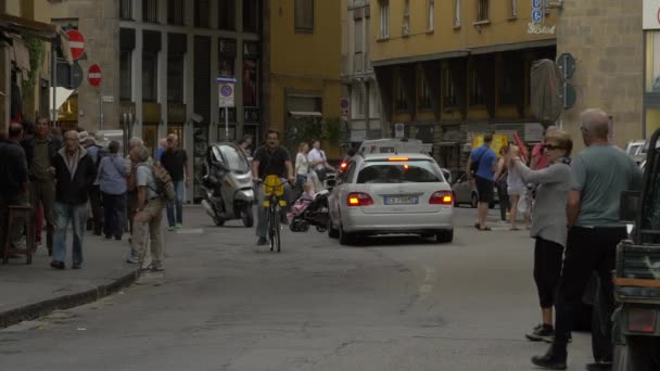 Tráfego Rua Centro Cidade Florença — Vídeo de Stock