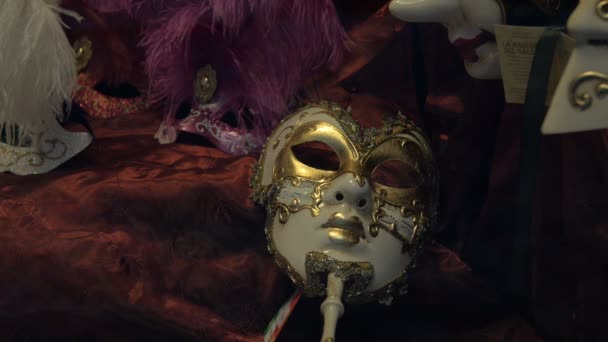 Venetian Masks Sale — Stock Video