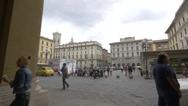 Площадь Республики Флоренции — стоковое видео