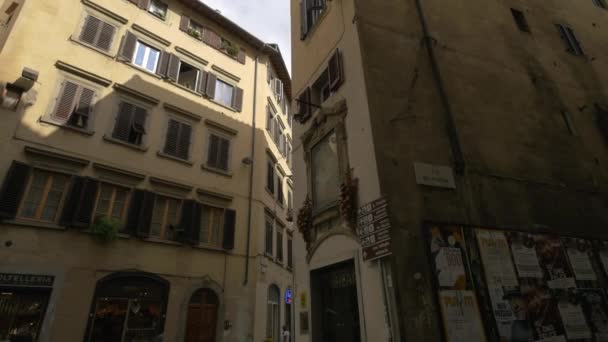 Stará Budova Ulicích Florencie — Stock video