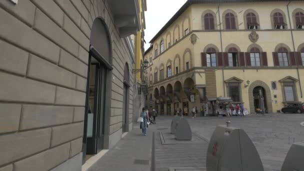 Street Traffic Square Florence — Stockvideo