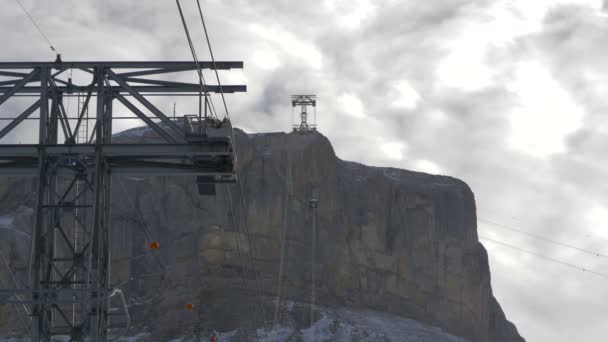 Estructura Soporte Teleférico Gstaad — Vídeo de stock