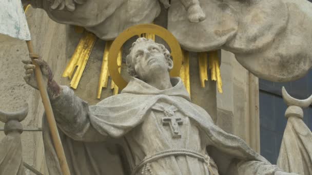 Фрагмент Скульптури Святого Франциска — стокове відео