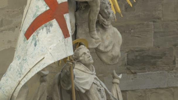 Detail Der Franziskus Skulptur — Stockvideo