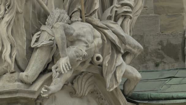 Detail Der Franziskus Skulptur — Stockvideo