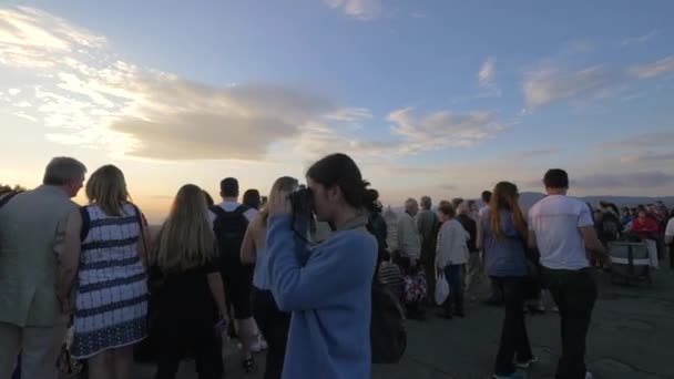 Turisté Belvedere Místě — Stock video