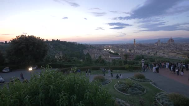 Florence Panorama Evening — Stock Video