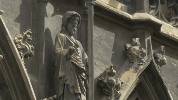Standbeeld Stephen Cathedral — Stockvideo