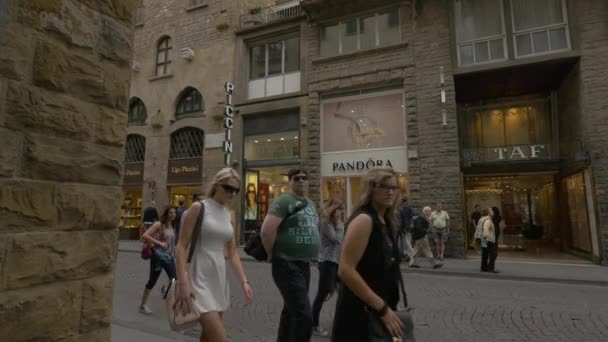 Floransa Nın Merkezinde Şehir Hayatı — Stok video
