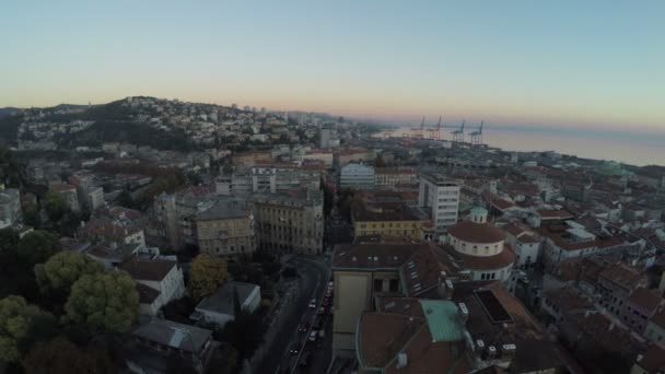 Aerial Miasta Zmierzchu — Wideo stockowe