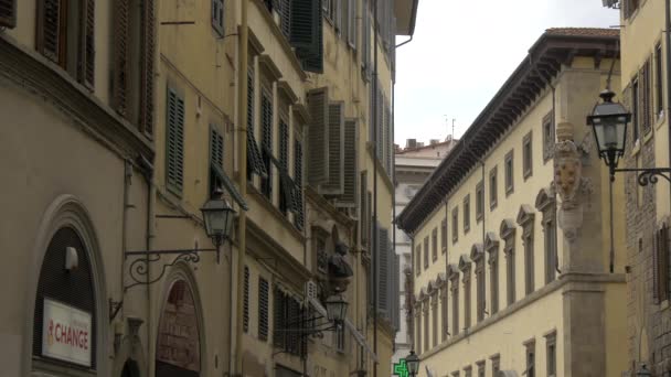 Stare Domy Ulicy Florencji — Wideo stockowe