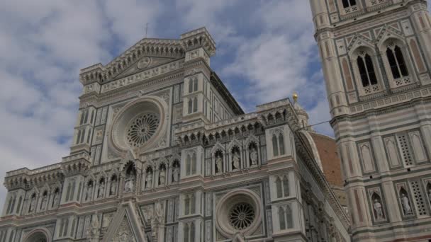 佛罗伦萨大教堂的立面 — 图库视频影像