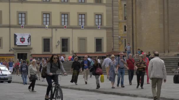 Menschen Stadtzentrum Von Florenz — Stockvideo