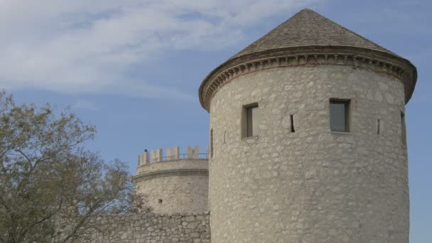 Menara Batu Trsat Castle — Stok Video