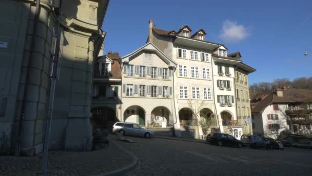 Traditional Buildings Old Town Bern — Stok video