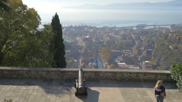 Cañón Punto Observación Sobre Rijeka — Vídeo de stock
