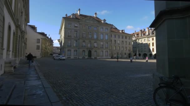 Munsterplatz Bern Dagtid — Stockvideo