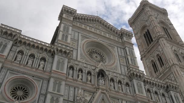 Fachada Torre Catedral Florencia — Vídeo de stock
