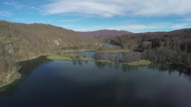 Lagos Plitvice Tiro Aéreo — Vídeo de stock