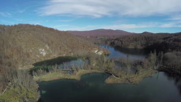 Aérea Los Lagos Plitvice — Vídeo de stock