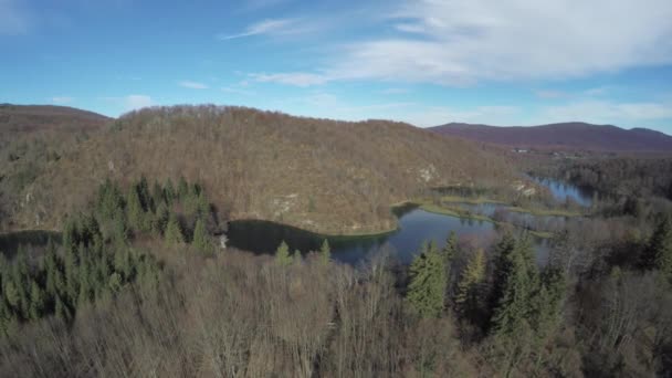 Antenne Der Seen Plitvicer Park — Stockvideo