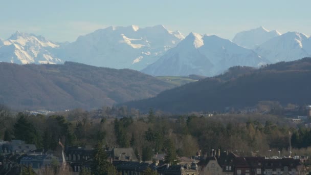 Bernese Alplerinden Sola Dön — Stok video