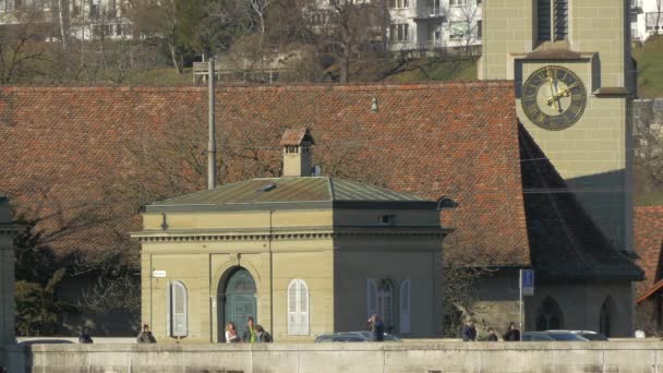 Uhrturm Bern — Stockvideo