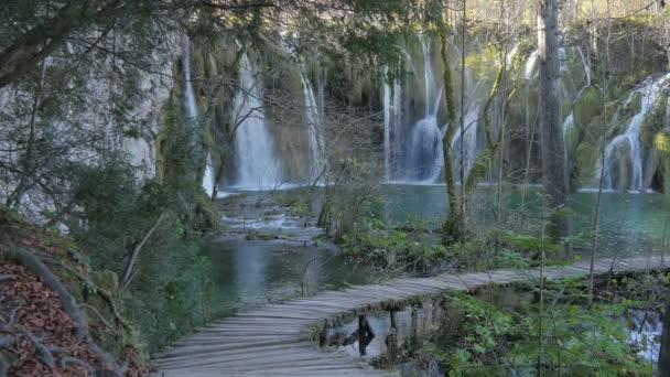 Watervallen Van Plitvice Park — Stockvideo