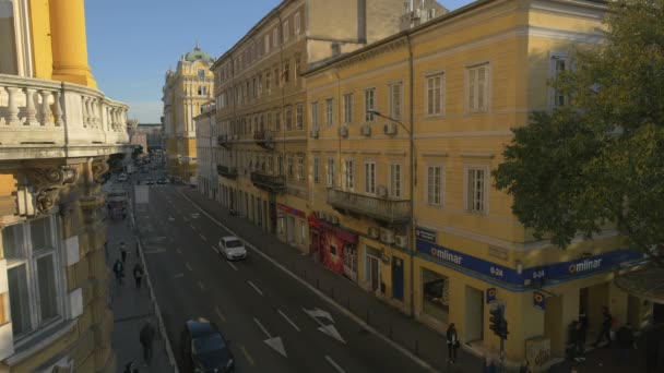 Vista Ângulo Alto Uma Rua — Vídeo de Stock