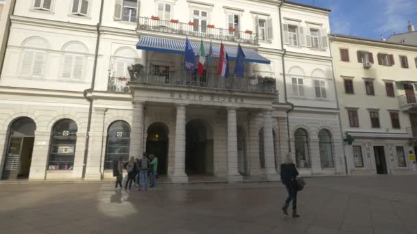 Radio Rijeka Building Facade Rijeka — Stock Video