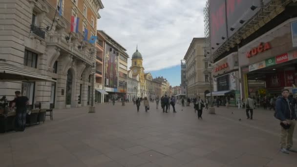 Calle Korzo Rijeka — Vídeos de Stock