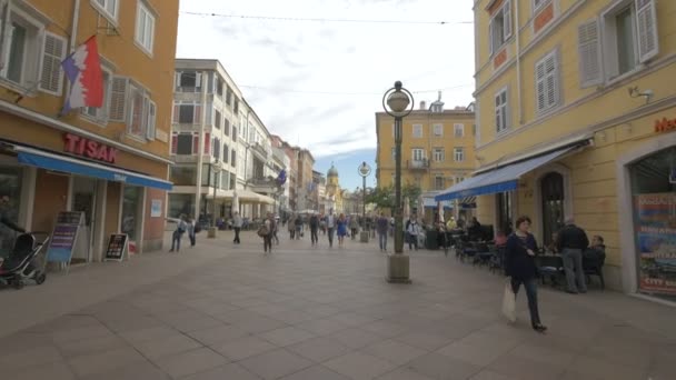 Una Calle Centro Rijeka — Vídeos de Stock