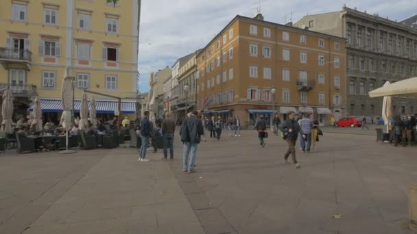 Square City Center Rijeka — Stock Video