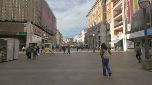 Korzo Gatan Nära Stadshuset Rijeka — Stockvideo