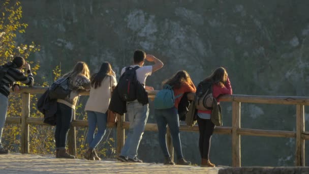 Die Aussicht Auf Den Plitvicer Park Bewundern — Stockvideo