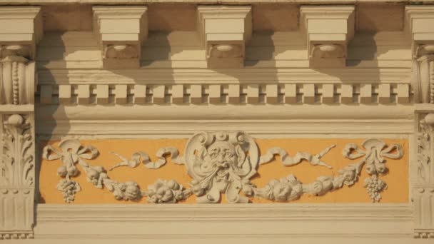 Bas Relief Een Gebouw — Stockvideo