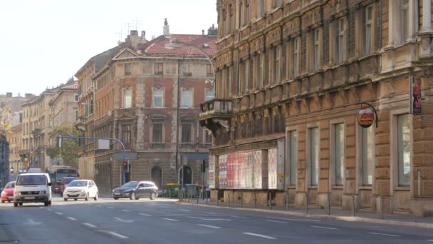 Straßenverkehr Rijeka Kroatien — Stockvideo