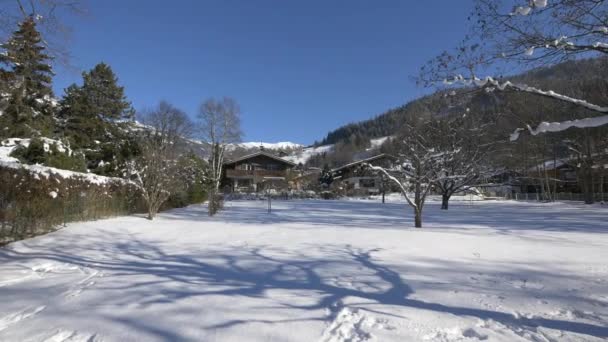 Vista Las Casas Durante Invierno — Vídeos de Stock