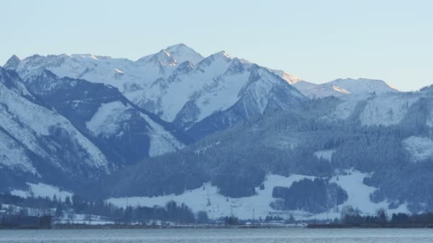 Avusturya Zell Gölü Yakınlarındaki Dağlar — Stok video