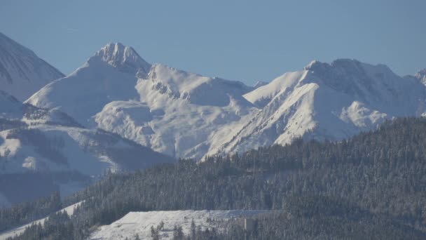 Paisagem Montanhas Durante Inverno — Vídeo de Stock
