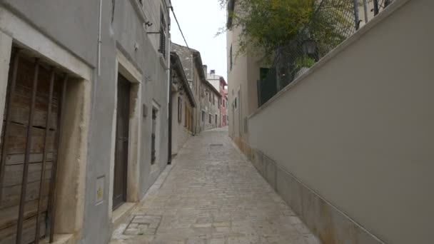 Calle Pavimentada Rovinj — Vídeo de stock