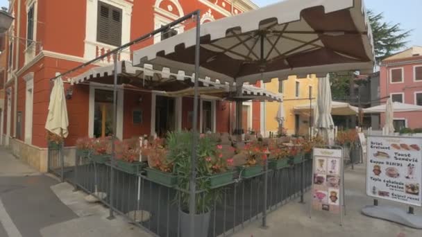 Lihat Restoran Rovinj — Stok Video